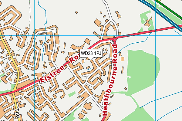 WD23 1PJ map - OS VectorMap District (Ordnance Survey) WD23 1PJ map - OS VectorMap District (Ordnance Survey)