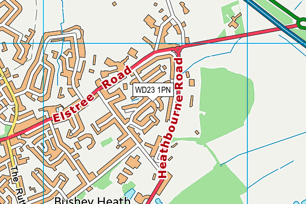 WD23 1PN map - OS VectorMap District (Ordnance Survey) WD23 1PN map - OS VectorMap District (Ordnance Survey)