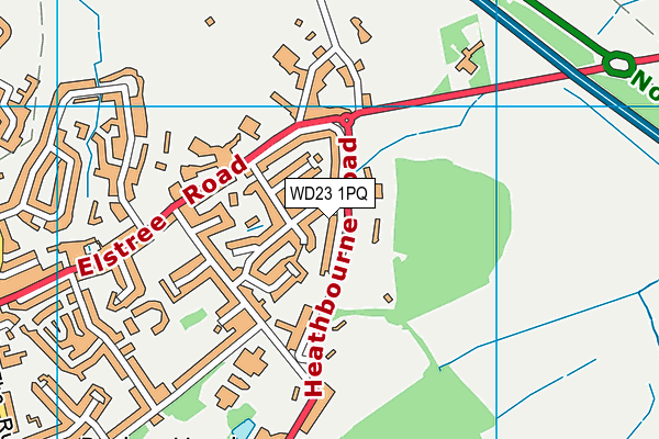 WD23 1PQ map - OS VectorMap District (Ordnance Survey)