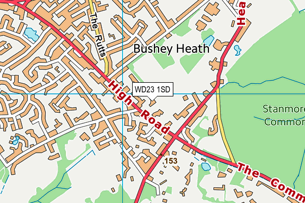 WD23 1SD map - OS VectorMap District (Ordnance Survey) WD23 1SD map - OS VectorMap District (Ordnance Survey)