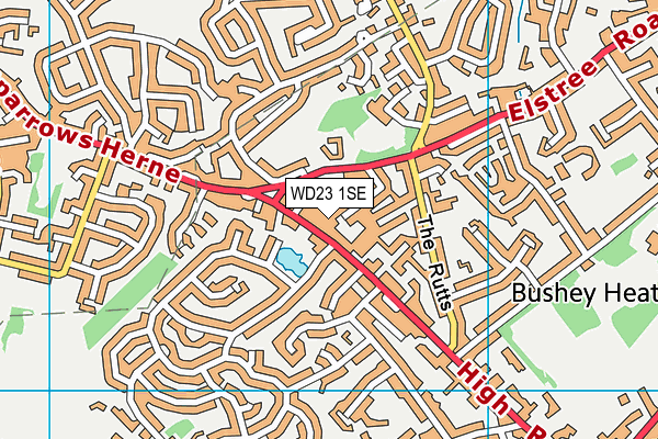 WD23 1SE map - OS VectorMap District (Ordnance Survey) WD23 1SE map - OS VectorMap District (Ordnance Survey)