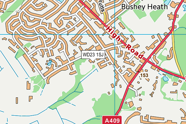 WD23 1SJ map - OS VectorMap District (Ordnance Survey) WD23 1SJ map - OS VectorMap District (Ordnance Survey)