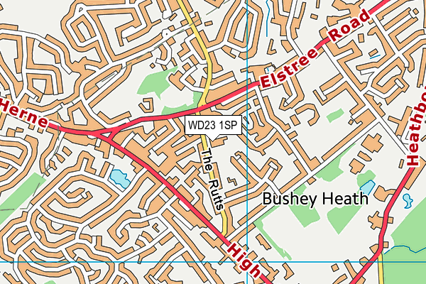 WD23 1SP map - OS VectorMap District (Ordnance Survey) WD23 1SP map - OS VectorMap District (Ordnance Survey)