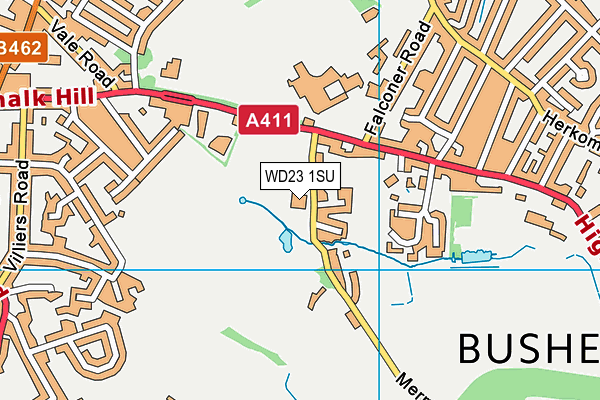 WD23 1SU map - OS VectorMap District (Ordnance Survey) WD23 1SU map - OS VectorMap District (Ordnance Survey)