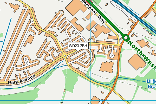 WD23 2BH map - OS VectorMap District (Ordnance Survey) WD23 2BH map - OS VectorMap District (Ordnance Survey)