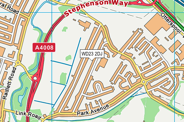 WD23 2DJ map - OS VectorMap District (Ordnance Survey) WD23 2DJ map - OS VectorMap District (Ordnance Survey)
