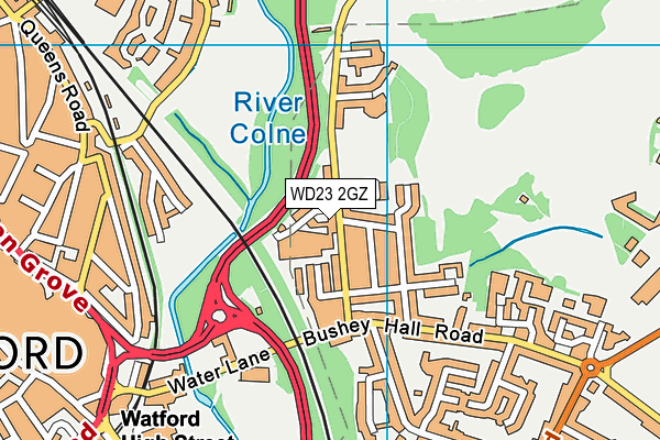 WD23 2GZ map - OS VectorMap District (Ordnance Survey) WD23 2GZ map - OS VectorMap District (Ordnance Survey)