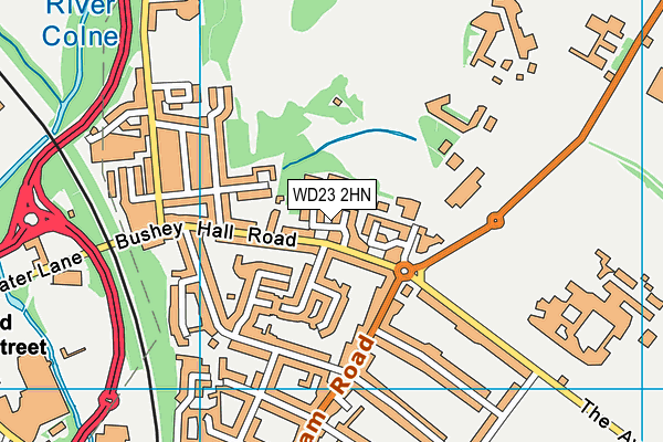 WD23 2HN map - OS VectorMap District (Ordnance Survey) WD23 2HN map - OS VectorMap District (Ordnance Survey)