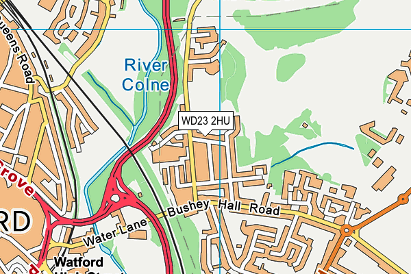 WD23 2HU map - OS VectorMap District (Ordnance Survey)
