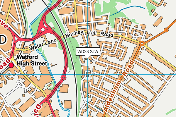WD23 2JW map - OS VectorMap District (Ordnance Survey) WD23 2JW map - OS VectorMap District (Ordnance Survey)