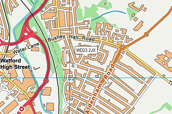 WD23 2JX map - OS VectorMap District (Ordnance Survey) WD23 2JX map - OS VectorMap District (Ordnance Survey)