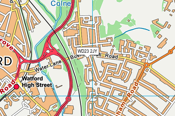 WD23 2JY map - OS VectorMap District (Ordnance Survey) WD23 2JY map - OS VectorMap District (Ordnance Survey)