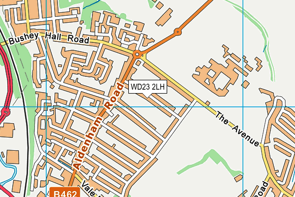 WD23 2LH map - OS VectorMap District (Ordnance Survey) WD23 2LH map - OS VectorMap District (Ordnance Survey)