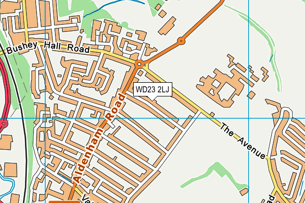 WD23 2LJ map - OS VectorMap District (Ordnance Survey) WD23 2LJ map - OS VectorMap District (Ordnance Survey)