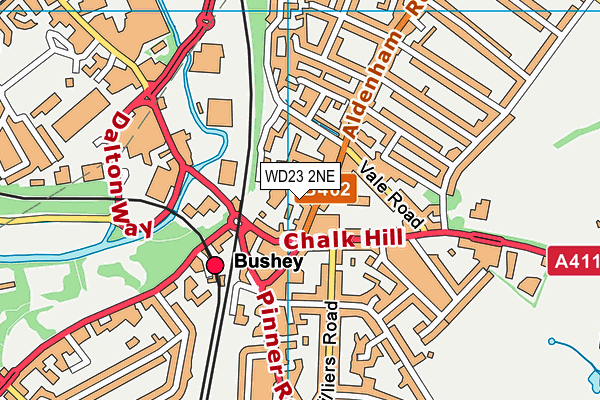 WD23 2NE map - OS VectorMap District (Ordnance Survey) WD23 2NE map - OS VectorMap District (Ordnance Survey)
