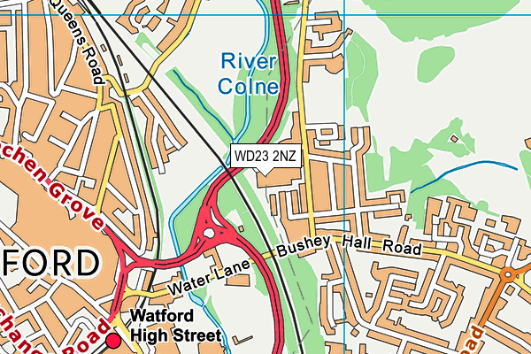 WD23 2NZ map - OS VectorMap District (Ordnance Survey) WD23 2NZ map - OS VectorMap District (Ordnance Survey)