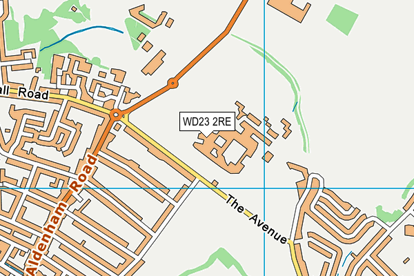 WD23 2RE map - OS VectorMap District (Ordnance Survey) WD23 2RE map - OS VectorMap District (Ordnance Survey)