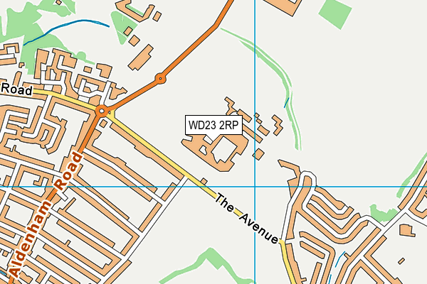 WD23 2RP map - OS VectorMap District (Ordnance Survey) WD23 2RP map - OS VectorMap District (Ordnance Survey)