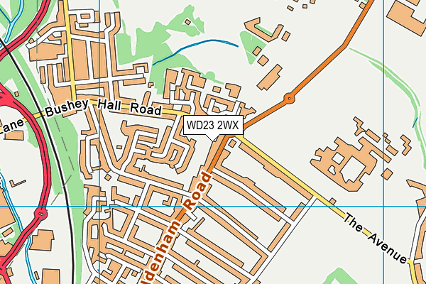 WD23 2WX map - OS VectorMap District (Ordnance Survey) WD23 2WX map - OS VectorMap District (Ordnance Survey)