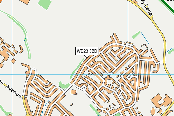 WD23 3BD map - OS VectorMap District (Ordnance Survey) WD23 3BD map - OS VectorMap District (Ordnance Survey)