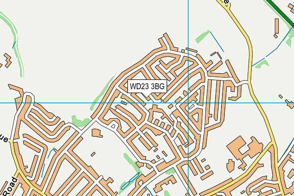 WD23 3BG map - OS VectorMap District (Ordnance Survey) WD23 3BG map - OS VectorMap District (Ordnance Survey)