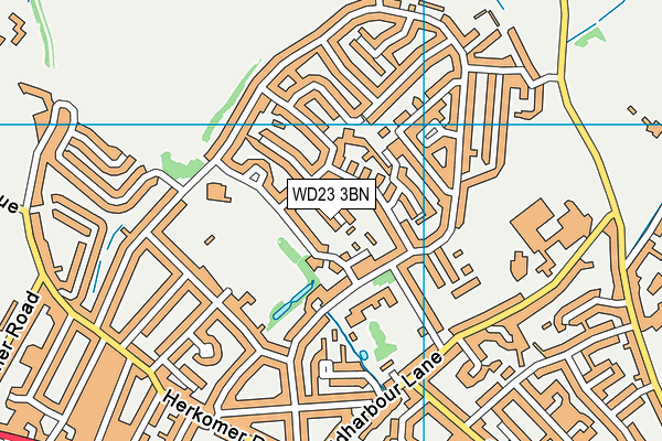 WD23 3BN map - OS VectorMap District (Ordnance Survey) WD23 3BN map - OS VectorMap District (Ordnance Survey)