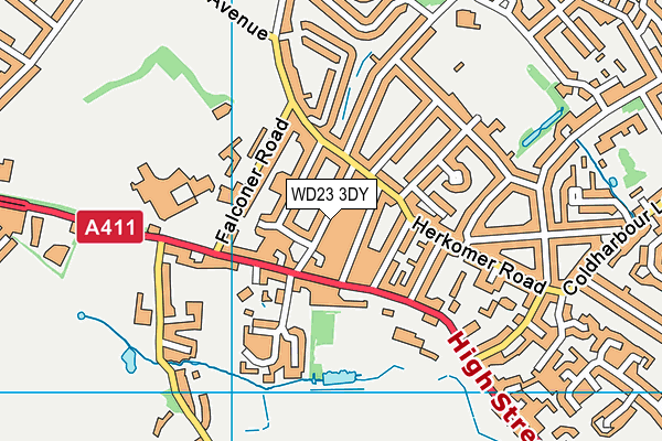 WD23 3DY map - OS VectorMap District (Ordnance Survey) WD23 3DY map - OS VectorMap District (Ordnance Survey)