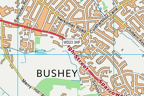 WD23 3HF map - OS VectorMap District (Ordnance Survey) WD23 3HF map - OS VectorMap District (Ordnance Survey)