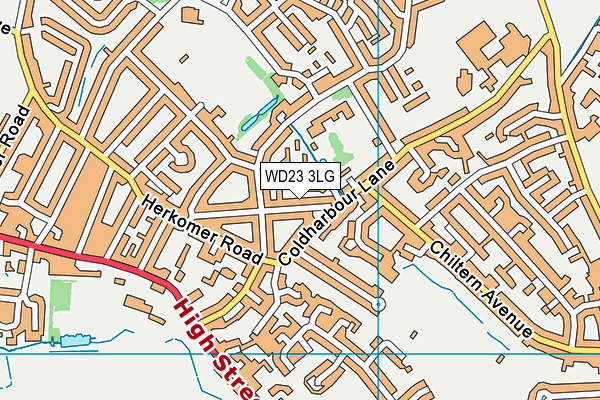 WD23 3LG map - OS VectorMap District (Ordnance Survey) WD23 3LG map - OS VectorMap District (Ordnance Survey)