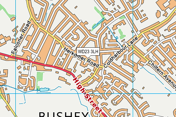 WD23 3LH map - OS VectorMap District (Ordnance Survey) WD23 3LH map - OS VectorMap District (Ordnance Survey)