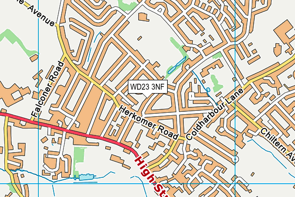 WD23 3NF map - OS VectorMap District (Ordnance Survey) WD23 3NF map - OS VectorMap District (Ordnance Survey)
