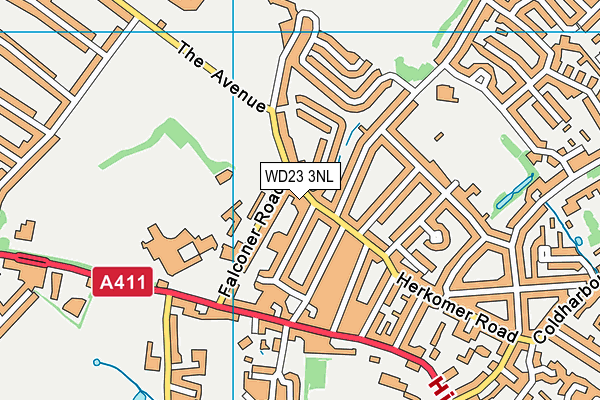 WD23 3NL map - OS VectorMap District (Ordnance Survey) WD23 3NL map - OS VectorMap District (Ordnance Survey)