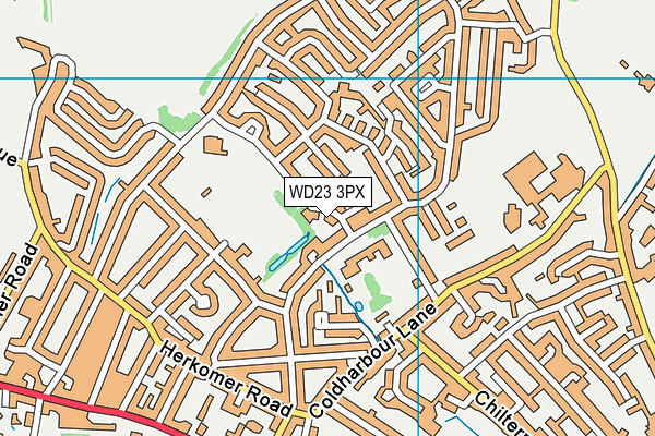 WD23 3PX map - OS VectorMap District (Ordnance Survey) WD23 3PX map - OS VectorMap District (Ordnance Survey)