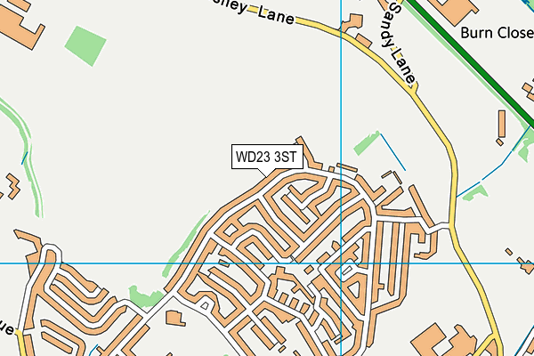 WD23 3ST map - OS VectorMap District (Ordnance Survey) WD23 3ST map - OS VectorMap District (Ordnance Survey)