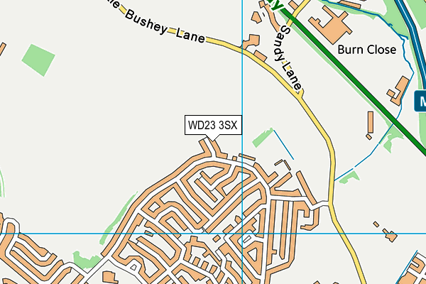 WD23 3SX map - OS VectorMap District (Ordnance Survey) WD23 3SX map - OS VectorMap District (Ordnance Survey)