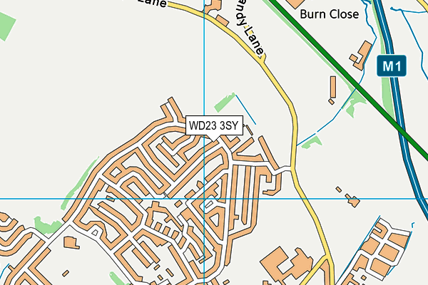 WD23 3SY map - OS VectorMap District (Ordnance Survey) WD23 3SY map - OS VectorMap District (Ordnance Survey)