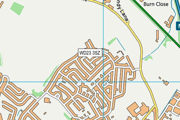 WD23 3SZ map - OS VectorMap District (Ordnance Survey) WD23 3SZ map - OS VectorMap District (Ordnance Survey)