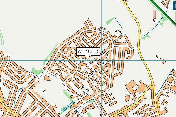 WD23 3TD map - OS VectorMap District (Ordnance Survey) WD23 3TD map - OS VectorMap District (Ordnance Survey)