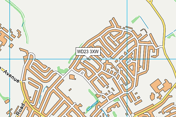 WD23 3XW map - OS VectorMap District (Ordnance Survey) WD23 3XW map - OS VectorMap District (Ordnance Survey)