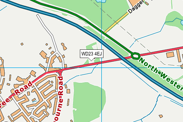 WD23 4EJ map - OS VectorMap District (Ordnance Survey) WD23 4EJ map - OS VectorMap District (Ordnance Survey)