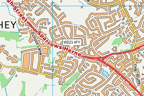 WD23 4FY map - OS VectorMap District (Ordnance Survey) WD23 4FY map - OS VectorMap District (Ordnance Survey)
