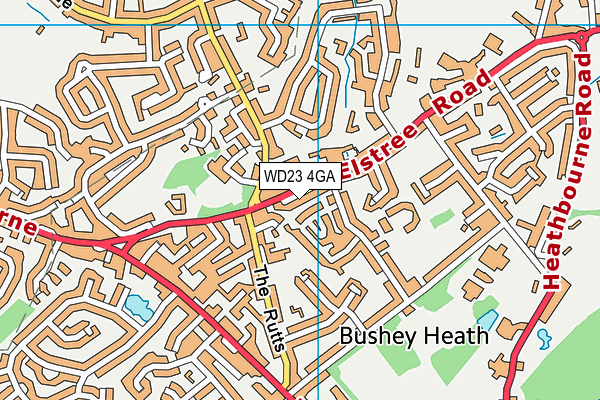 WD23 4GA map - OS VectorMap District (Ordnance Survey) WD23 4GA map - OS VectorMap District (Ordnance Survey)