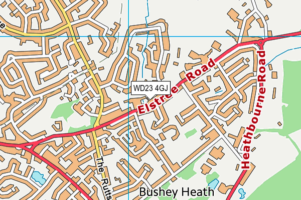 WD23 4GJ map - OS VectorMap District (Ordnance Survey) WD23 4GJ map - OS VectorMap District (Ordnance Survey)