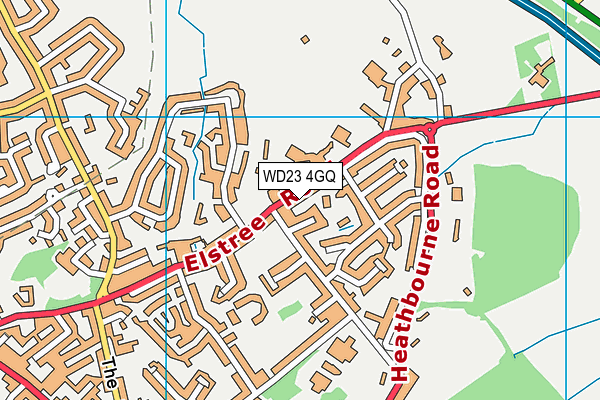 WD23 4GQ map - OS VectorMap District (Ordnance Survey) WD23 4GQ map - OS VectorMap District (Ordnance Survey)