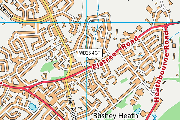 WD23 4GT map - OS VectorMap District (Ordnance Survey) WD23 4GT map - OS VectorMap District (Ordnance Survey)
