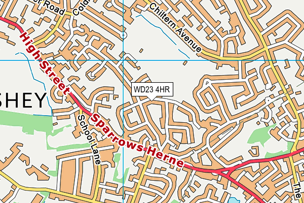 WD23 4HR map - OS VectorMap District (Ordnance Survey) WD23 4HR map - OS VectorMap District (Ordnance Survey)