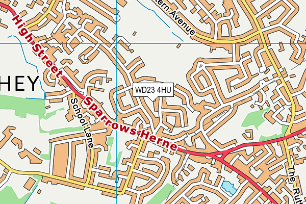 WD23 4HU map - OS VectorMap District (Ordnance Survey) WD23 4HU map - OS VectorMap District (Ordnance Survey)