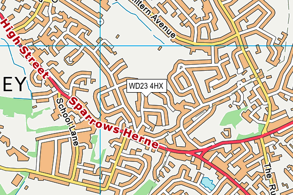 WD23 4HX map - OS VectorMap District (Ordnance Survey) WD23 4HX map - OS VectorMap District (Ordnance Survey)
