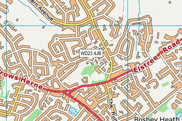 WD23 4JB map - OS VectorMap District (Ordnance Survey) WD23 4JB map - OS VectorMap District (Ordnance Survey)