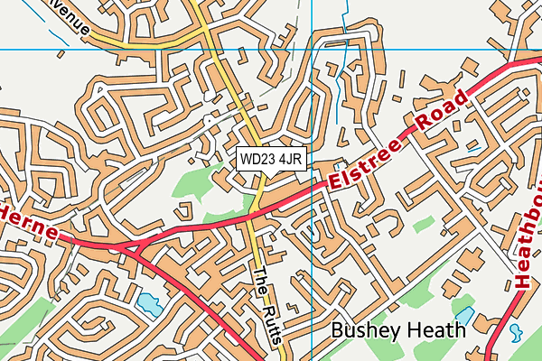 WD23 4JR map - OS VectorMap District (Ordnance Survey)